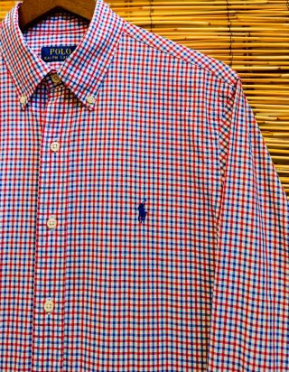 Camisa Ralph Lauren Cuadros Manga Larga Talla M