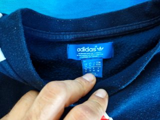 Sudadera Adidas Talla M Azul Naranja