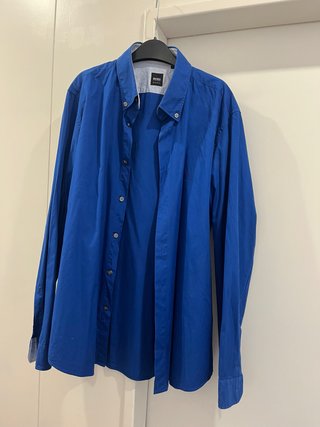 Camisa BOSS azul hombre