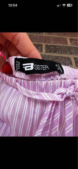 Pantalones tipo pijama rayas rosas