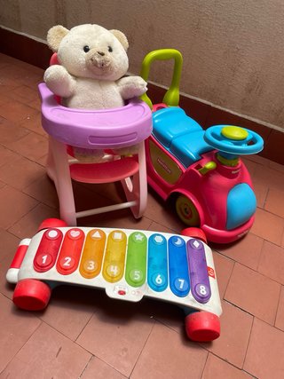 Lote Juguetes Bebé: Osito, Coche y Xilófono
