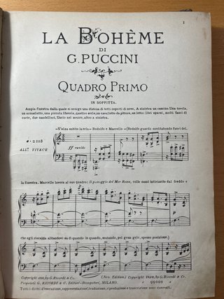 Partituras canto y piano: Puccini, Verdi, Bellini