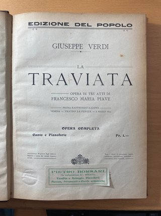 Partituras canto y piano: Puccini, Verdi, Bellini