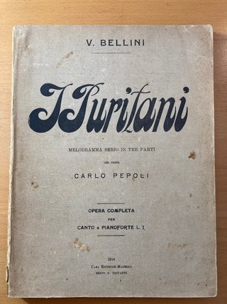 Partituras canto y piano: Puccini, Verdi, Bellini