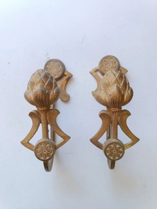 2 Alzapaños Bronce Estilo Clásico