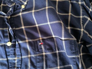 Camisa Tommy Hilfiger Cuadros Azul Talla L