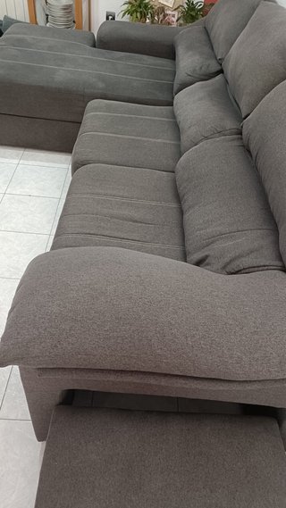 Sofá modular gris de tela