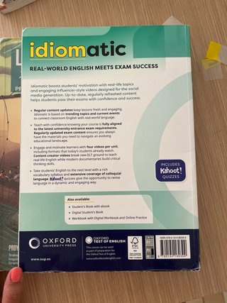 Libro de Ingles Idiomatic 1 Bachillerato