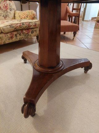 Mesa comedor caoba plegable