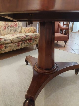 Mesa comedor caoba plegable