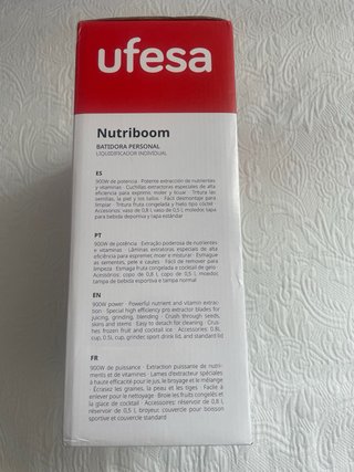 Batidora de vaso nueva Nutriboom Ufesa