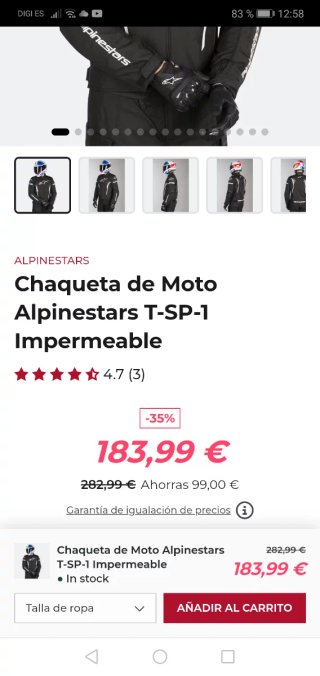 Chaqueta Moto Alpinestars Impermeable