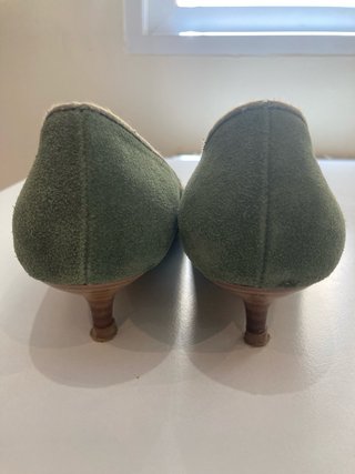 Zapatos Verdes con Flores