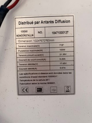 Placa solar 100W + regulador