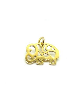 Colgante Elefante Oro 18k Calado 1,3 cm