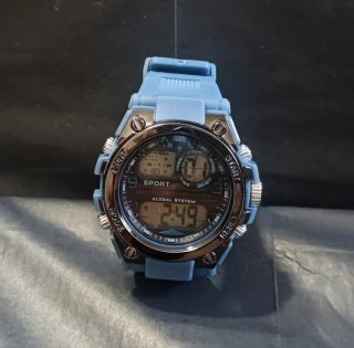 Orologio Uomo Sportivo Blu e Argento