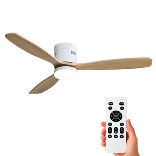 Ventilador techo madera silencioso 112cm