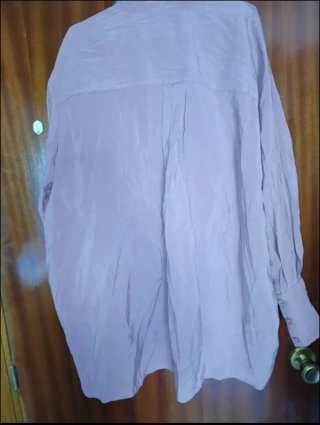 Camisa ZARA larga color vino