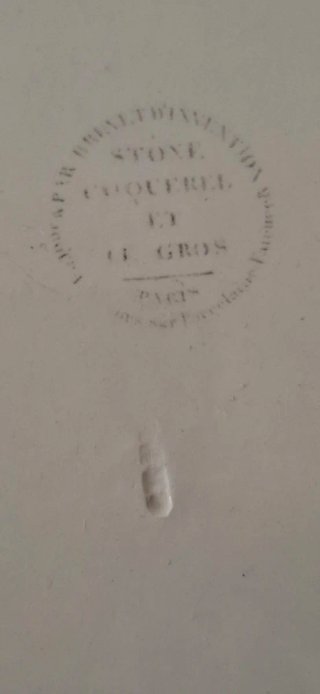 Plato Octogonal Loza Fina París c. 1810