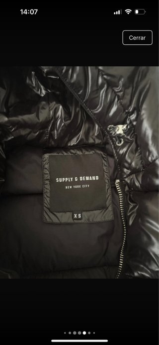 Abrigo Negro Supply&Demand Reflectante