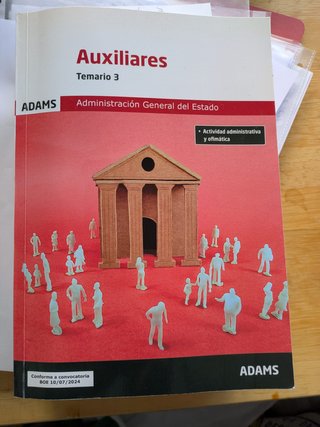 Temario auxiliar administrativo de academia Adams