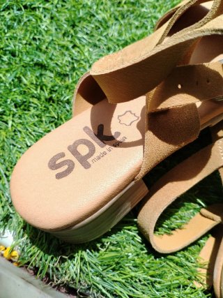 Sandalias spk beige/marrón