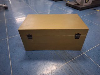 Caja baúl de madera verde oliva