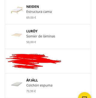 Cama individual IKEA madera