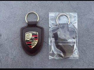 Llavero Porsche Cuero Marrón Nuevo
