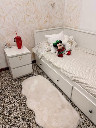 Cama Blanco Madera con 3 Cajones