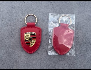 Llavero Porsche Cuero Rojo Nuevo