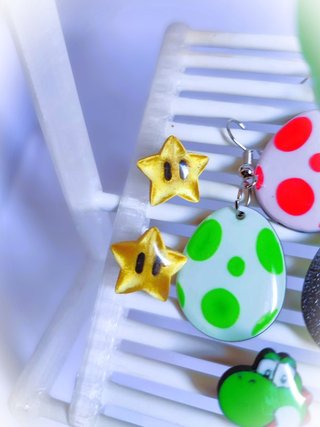 Pendientes Estrella Mario Bros Dorados