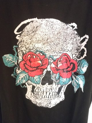 Camiseta de Calavera con Rosas, Talla XL