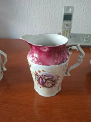 Juego Azucareros y Jarritas Porcelana