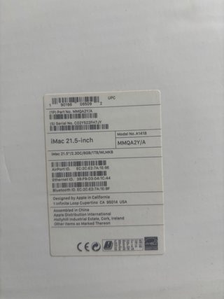 Imac 2017 21.5” Apple