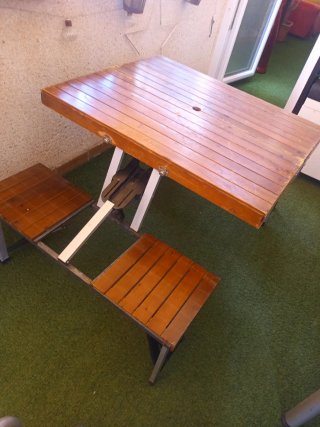Mesa plegable maleta camping playa