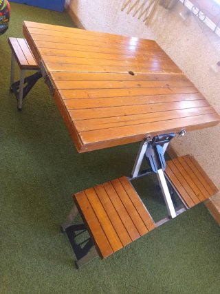 Mesa plegable maleta camping playa