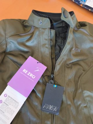 Chaqueta moto Raven verde chica