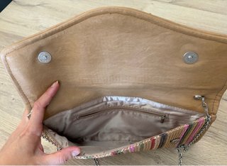 Bolso de mano tejido multicolor