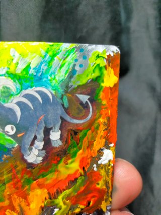 Carta Pokémon Houndoom pintada a mano