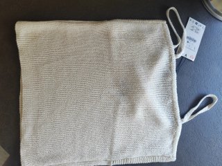 Top punto Zara beige talla L