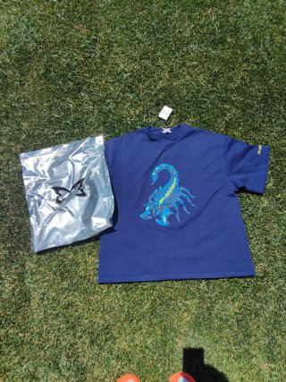 Camiseta azul talla M 100% algodón