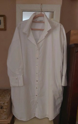 Vestido camisero blanco Zara