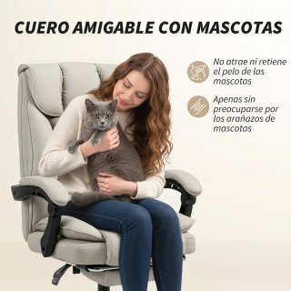Silla de oficina ergonómica con reposapiés