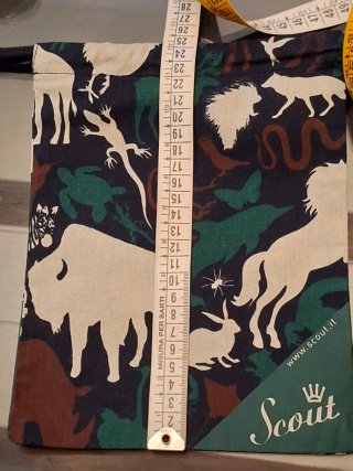 Borsina cotone blu animali Scout