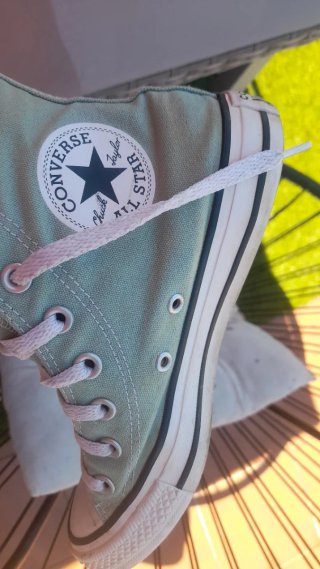 Zapatillas Converse altas verde agua