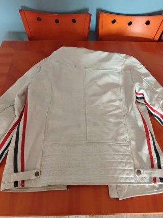 Chaqueta Biker Cuero Talla L, Spirit Motors