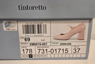 Zapatos charol Talla 37 beige
