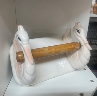 Juego de baño cisne cerámica