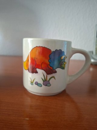Tazas grandes de cerámica con dinosaurios